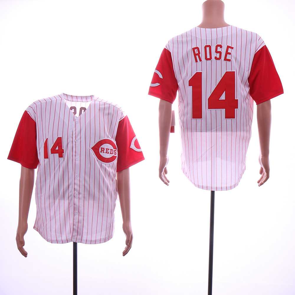 Reds 14 Pete Rose White Throwback Jersey Sguo,We sell and wholesale Reds 14 Pete Rose White Throwback Jersey Sguo on line form chian!